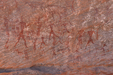 AFRICAN PREHISTORIC ROCK ART IN TASSILI NATIONAL PARK IN ALGERIA