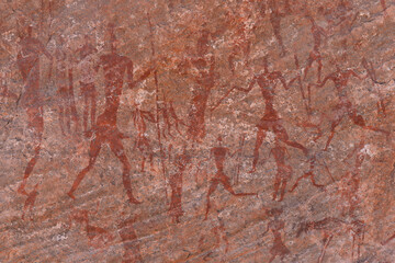 AFRICAN PREHISTORIC ROCK ART IN TASSILI NATIONAL PARK IN ALGERIA