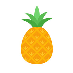 Pineapple fruit icon flat design vector illustration