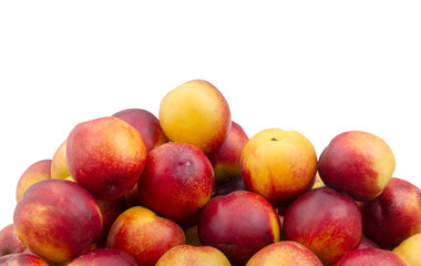 Nectarines isolated on white background