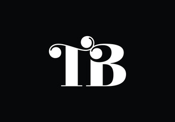 Initial Monogram Letter T B Logo Design Vector Template. T B Letter Logo Design