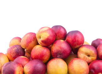 Ripe nectarines isolated on white