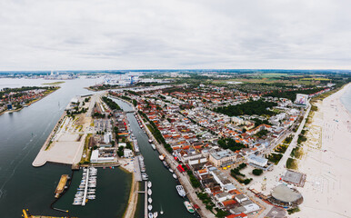 cloudy summer day in holiday at Warnemunde, Rostock