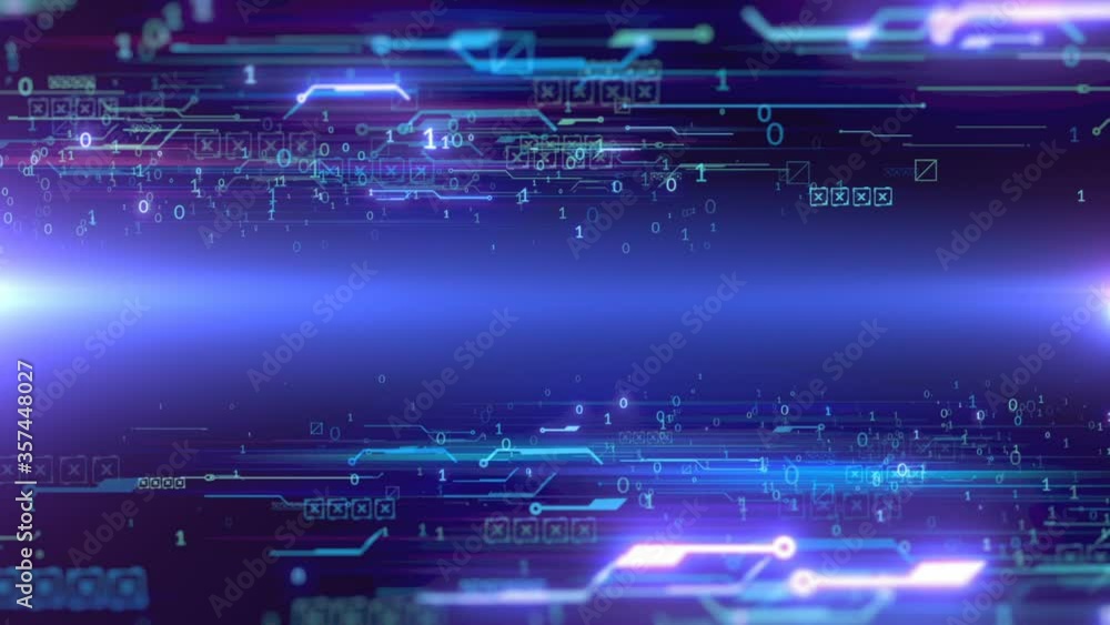 Canvas Prints digital animation number technology futuristic