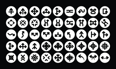 Media Icon Arrow 1 with black background