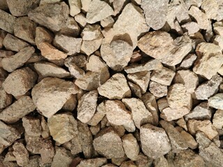 Background from natural stones used in construction and gardening
