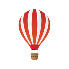 Naklejka premium Red hot air balloon