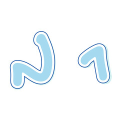 Sticker. Cartoon the inscription 