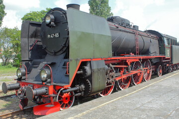 steam locomotive at the station