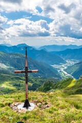 Summer day trekking in the Carnic Alps, Friuli Venezia-Giulia, Italy