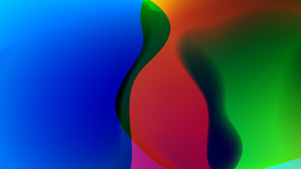 Colorful background blending overlapping posters, book covers, brochure templates.