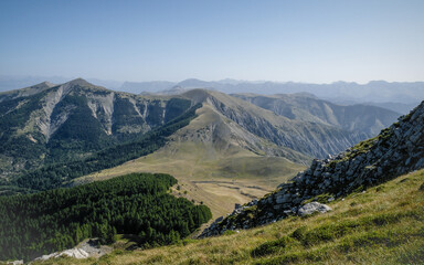 Panorama depuis les Monges, Alpes, France - obrazy, fototapety, plakaty