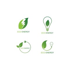 Eco energy logo template vector icon