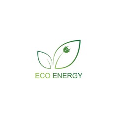 Eco energy logo template vector icon