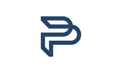 p, p logo, pp logo, pp, icon, symbol, blue