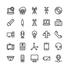 Science and Technology Line Vector Icons 12
