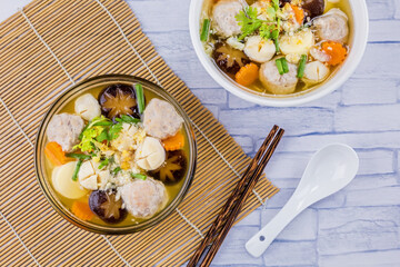 Boiled minced pork with tofu