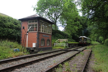 Fototapeta na wymiar Llangollen Railway Deeside Loop Signal Box