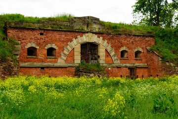 Old granary of Modlin fortress close to Warsaw