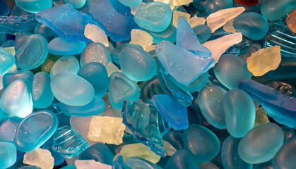 A collection of sea glass and agates, Canon Beach, Oregon