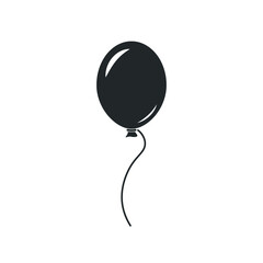 Balloon Party Icon Celebration Isolated Vector Festival Decoration Happy Birthday