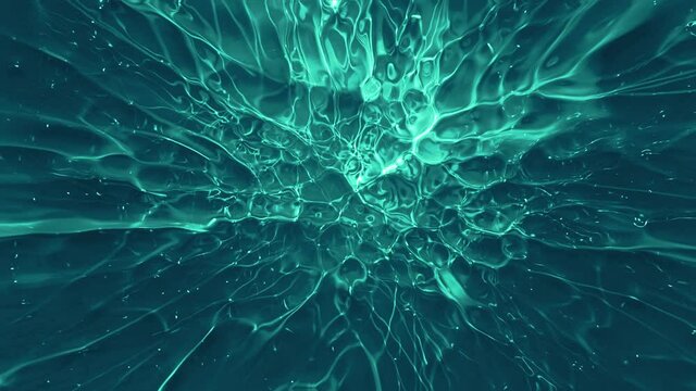 Animation of water ripples, waves and bubbles underwater. Wallpaper background for text, intro