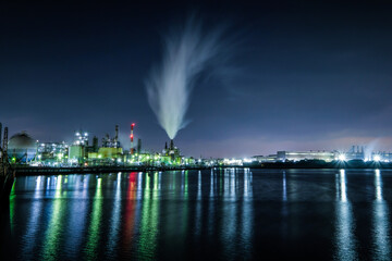 Obraz premium 神奈川県川崎の工場夜景
