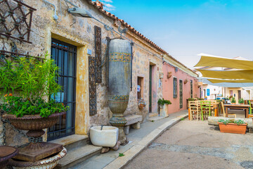 Alley of San Pantaleo (Olbia, Sardinia, Italy).