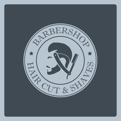 Barbershop banner, logo, label