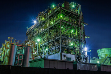 神奈川県川崎の工場夜景