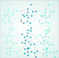 abstract molecule on a light background.