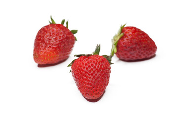 Strawberries isolated on a white