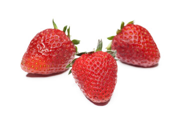 Strawberries isolated on a white