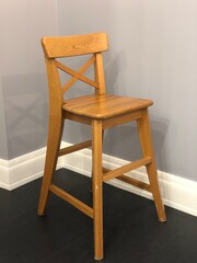 wooden chair on white background