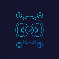 process optimization vector icon, linear