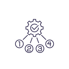 process optimization, line icon, vector