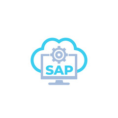 SAP, business cloud software vector icon