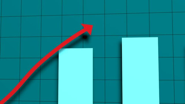 An Animated Business Chart Showing Financial Growth In The Stock Market