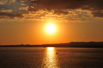 Wonderful sunset by the Red Sea, Sharm El-Sheikh, Egypt