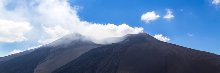 Obraz na płótnie Canvas Volcano Stromboli Archipelago Eolie Sicily Italy