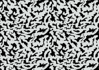 Abstract styled animal skin leopard seamless pattern design. Jaguar, leopard, cheetah, panther fur. Black and white © Olga_Rom