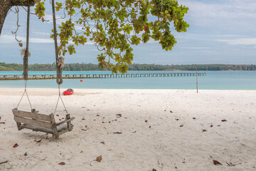 wooden swing, koh kham island, Thailand.