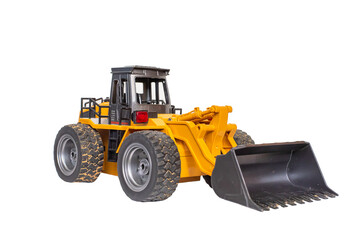 Obraz na płótnie Canvas Toy model of a bulldozer 
