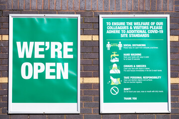 Business shop re open after lockdown of coronavirus covid 19