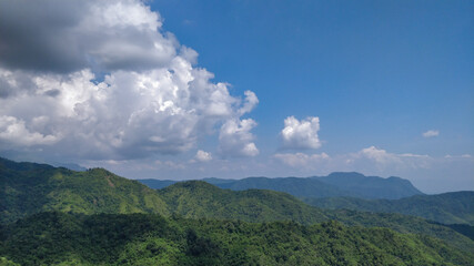 clouds in the mountains