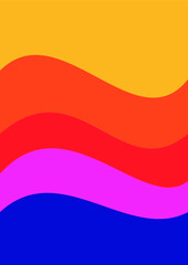 Regenbogen Plakat in Wellenform