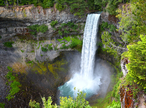 The Brandywine Waterfall, Located Along Sea To Sky Highway In British Columbia, Canada