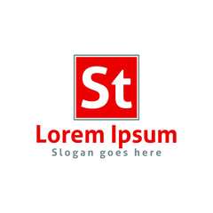 Obraz premium ST Initial Letter & Text Logo Design