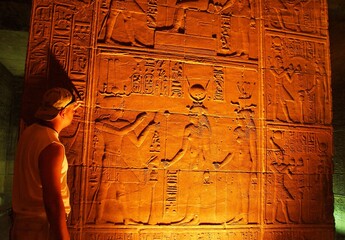 Egyptian scene and script