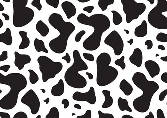 Abstract styled animal skin leopard seamless pattern design. Jaguar, leopard, cheetah, panther fur. Black and white
